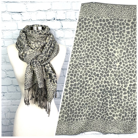 |•COOL ANIMAL PRINT SCARF/WRAP•|  Black & Tan 28x75 - Picture 1 of 9